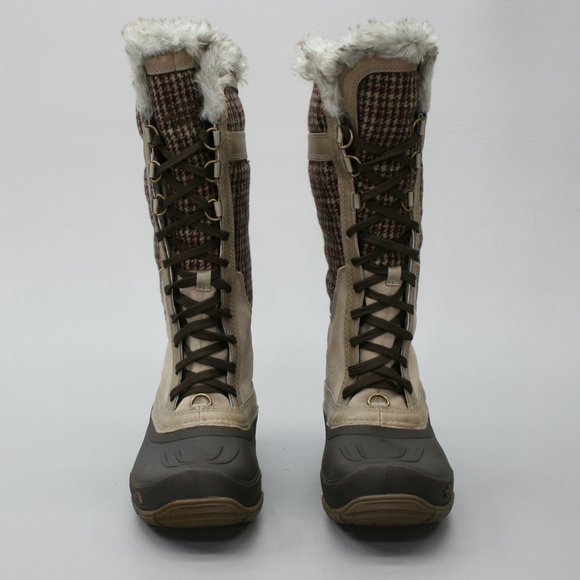 The North Face Ladies 5 Shellista Lace Luxe Brown Waterproof Tall Winter Boots - Picture 5 of 12